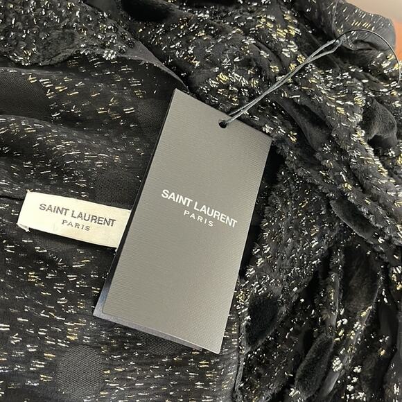 SAINT LAURENT PARIS BLACK TOP SIZE F42 - Picture 3 of 14